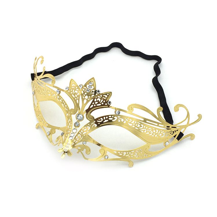 Women's Laser Cut Metal Venetian Halloween Mardi Gras Party Mask Women's Laser view 3