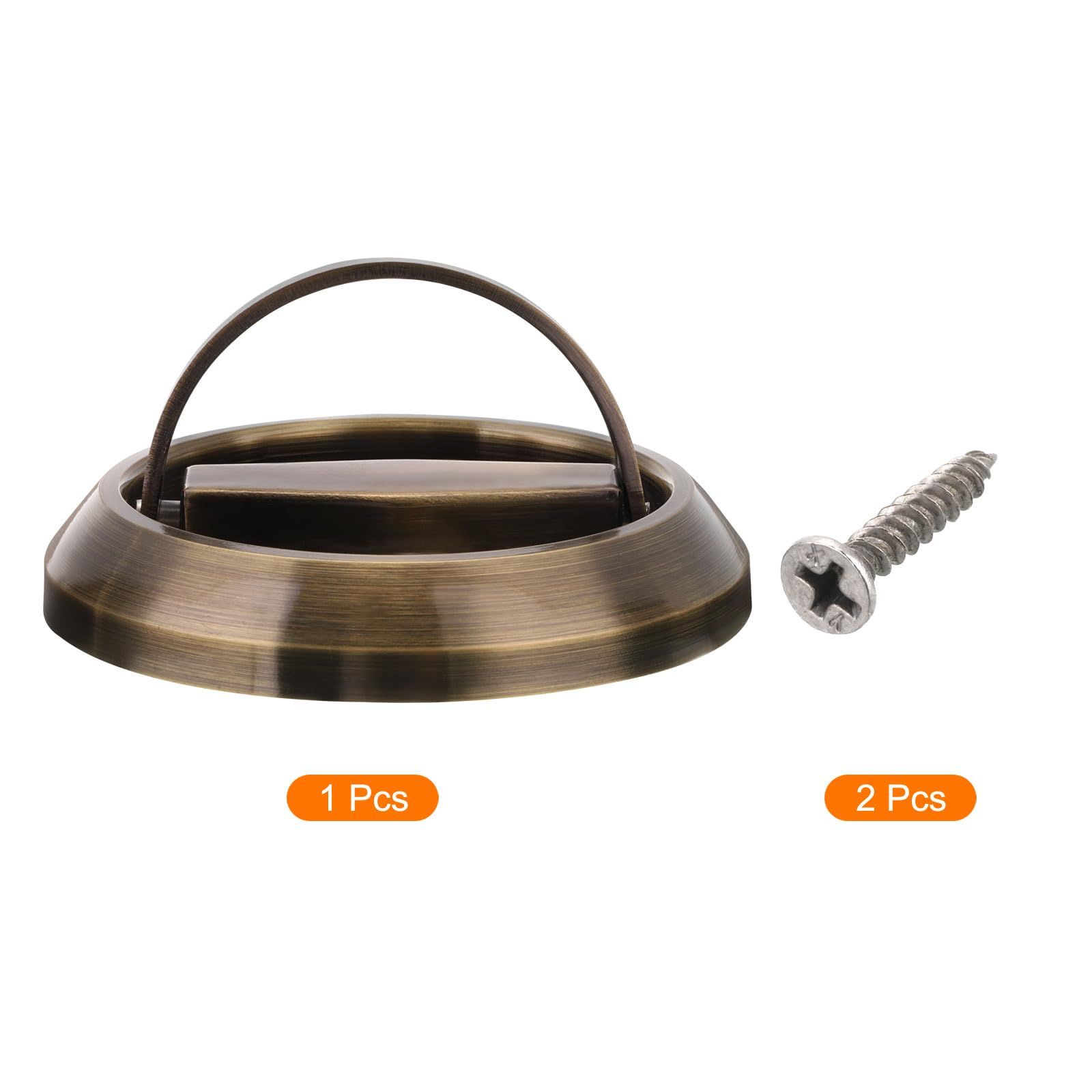 Round Pull Ring, - Stainless Steel Ring Flush Pull with Screws, Recessed Door view 5