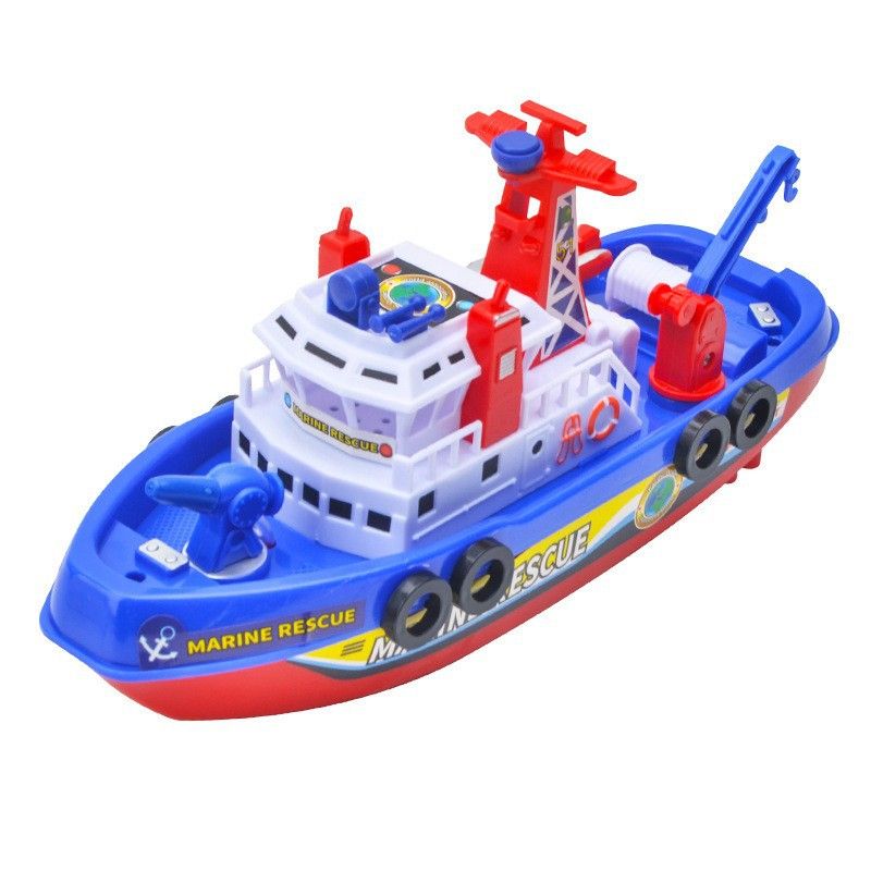 Baby Bath Toys , Light Up Pool Bathtub Toy Boat with Water Sprinkler Bath Toys — image 1