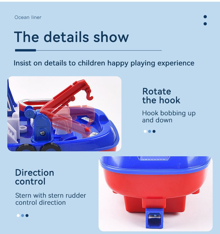 Baby Bath Toys , Light Up Pool Bathtub Toy Boat with Water Sprinkler Bath Toys view 4