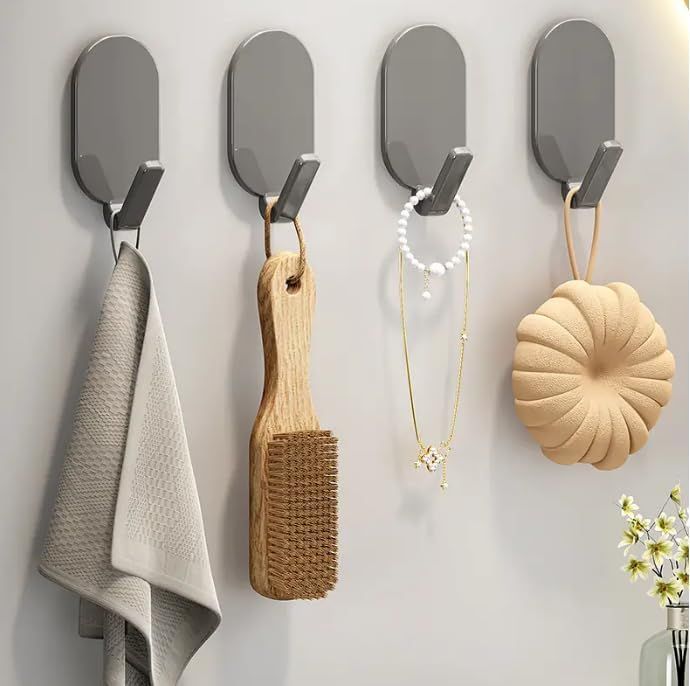 5 Pcs Oval Bath Towel Hooks view 3
