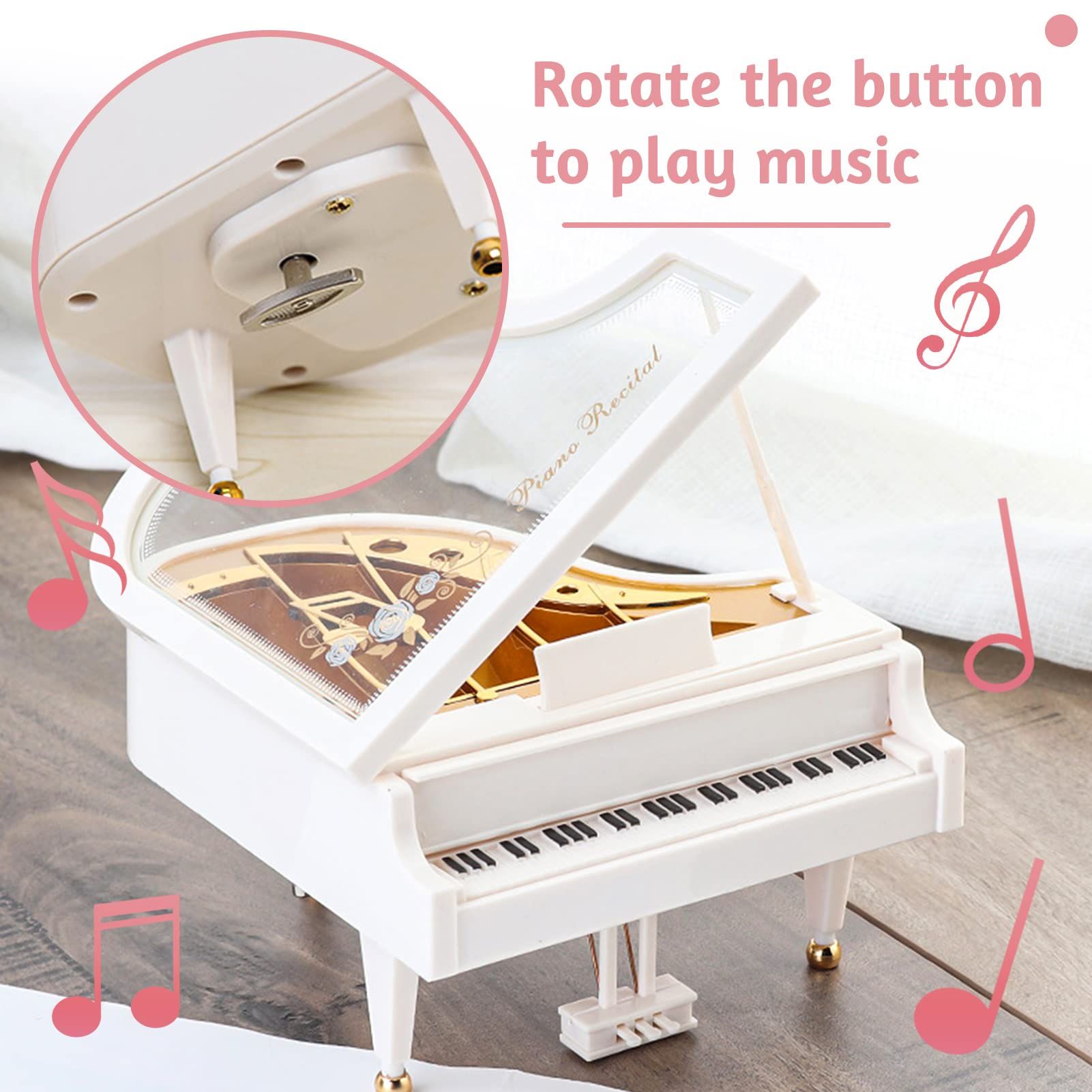 Piano Music Box, Wind Up Musical Boxes, Classical Music Box for Girls Birthday view 5