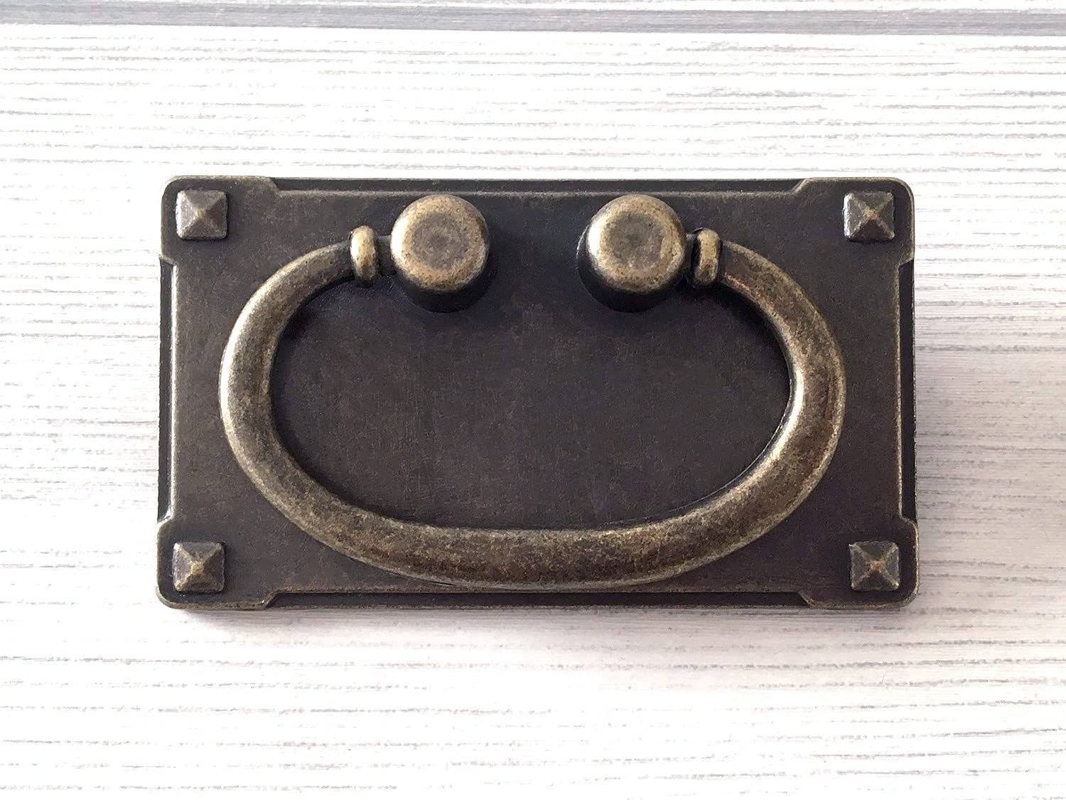 Vintage Style Antique Bronze Bail Drawer Pull Drop Swing Handles Cabinet Knob view 4