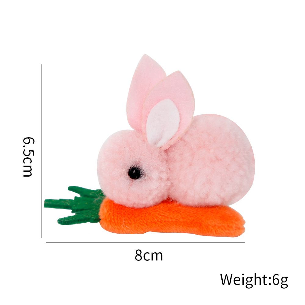 Hair Clip Set, 2PCS Cute Cartoon Rabbit Ear Hairpin Plush Bunny Hair Clips for view 3