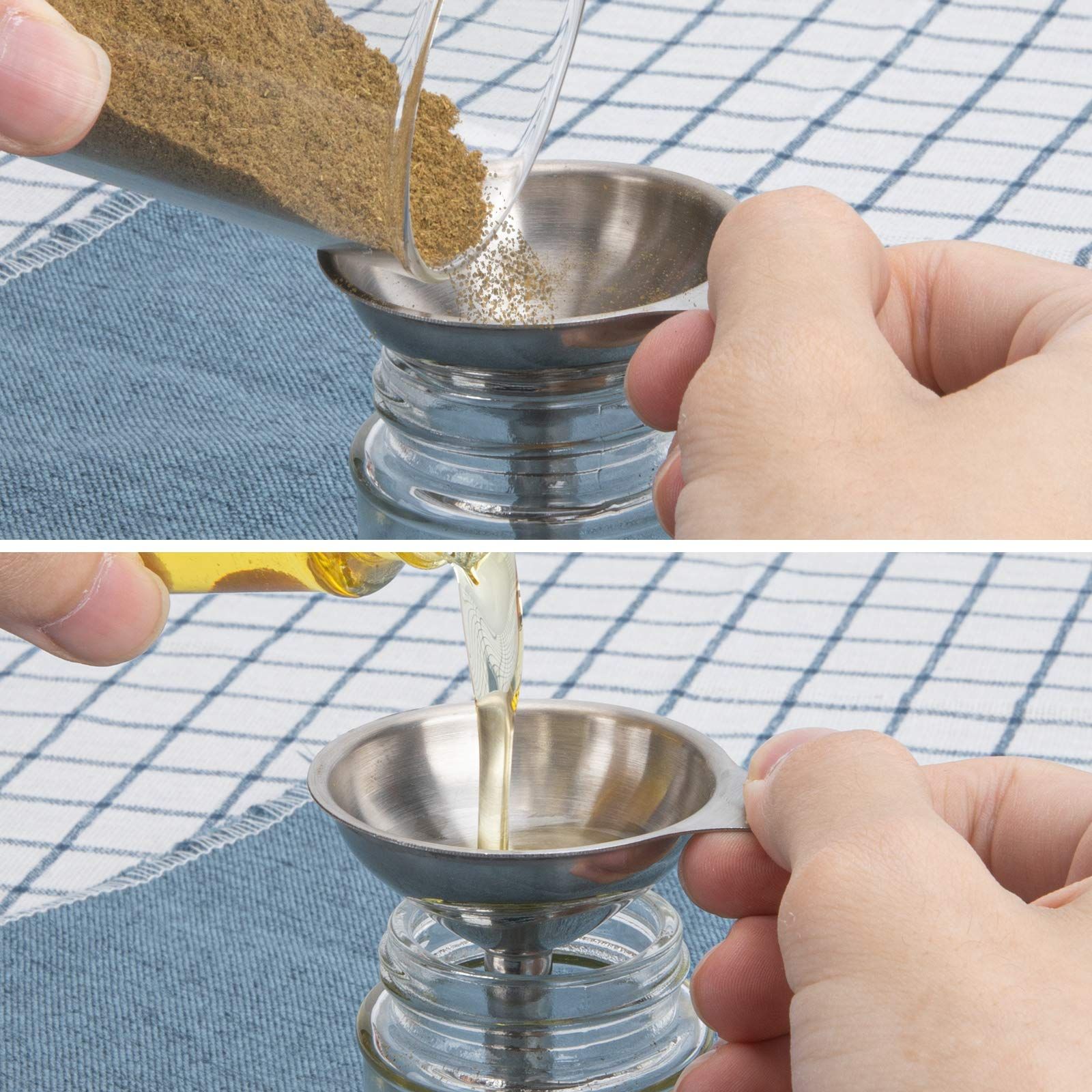 Funnel, 3pcs Small Funnels for Filling Bottles, Kitchen Funnels for Filling view 5