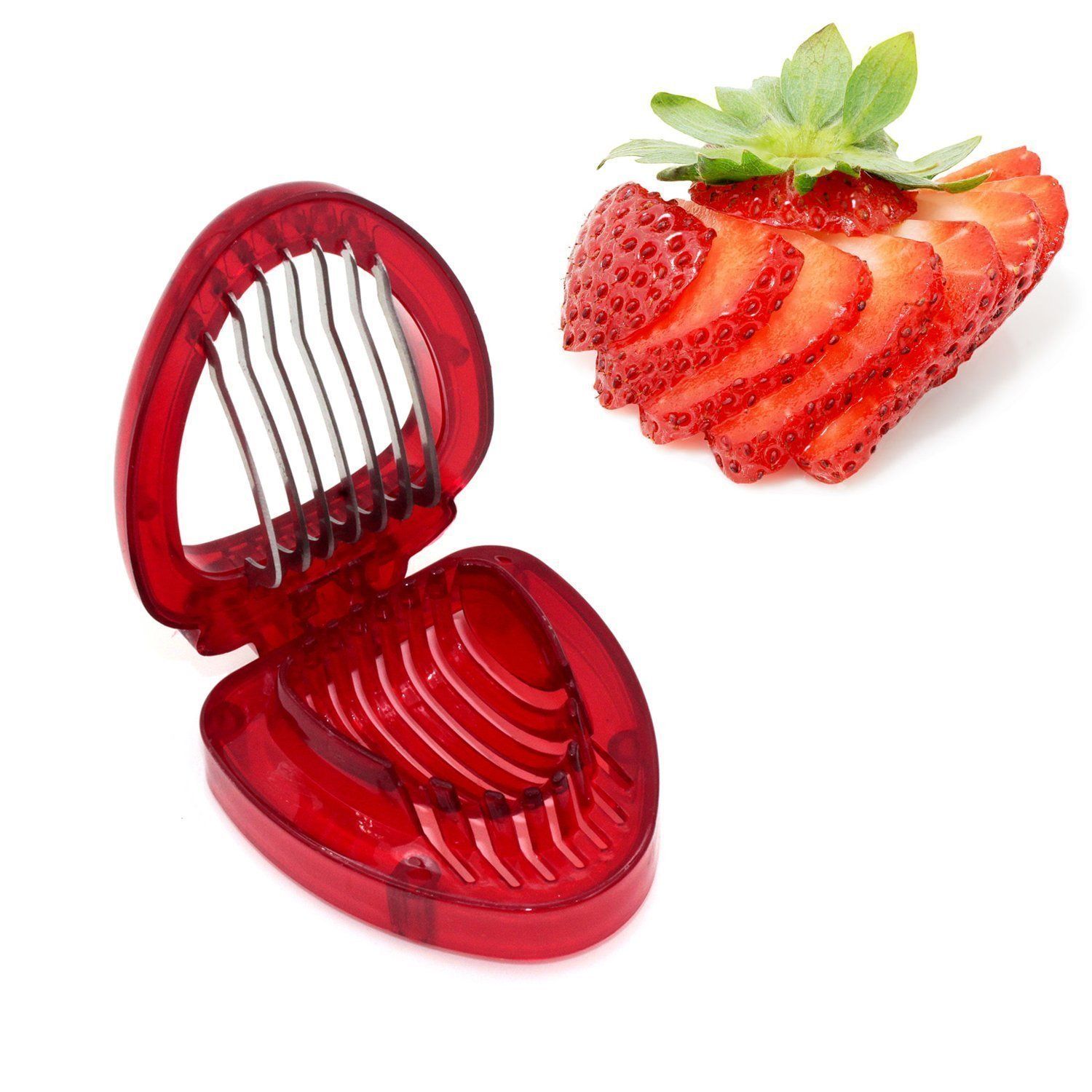 Accessories Simply Slice Strawberry Section Slicer Kitchen Cutter Gadgets