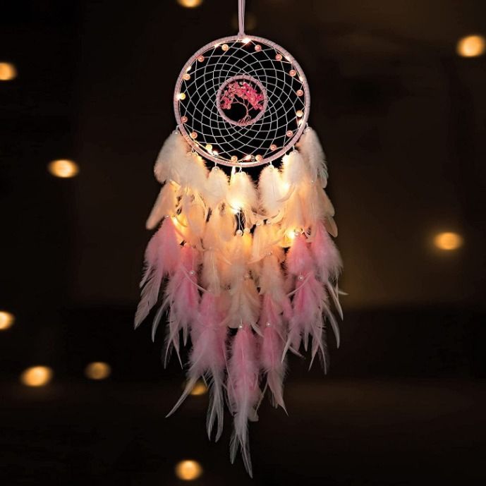 Pink Dream Catcher for Girls Room Decor view 2