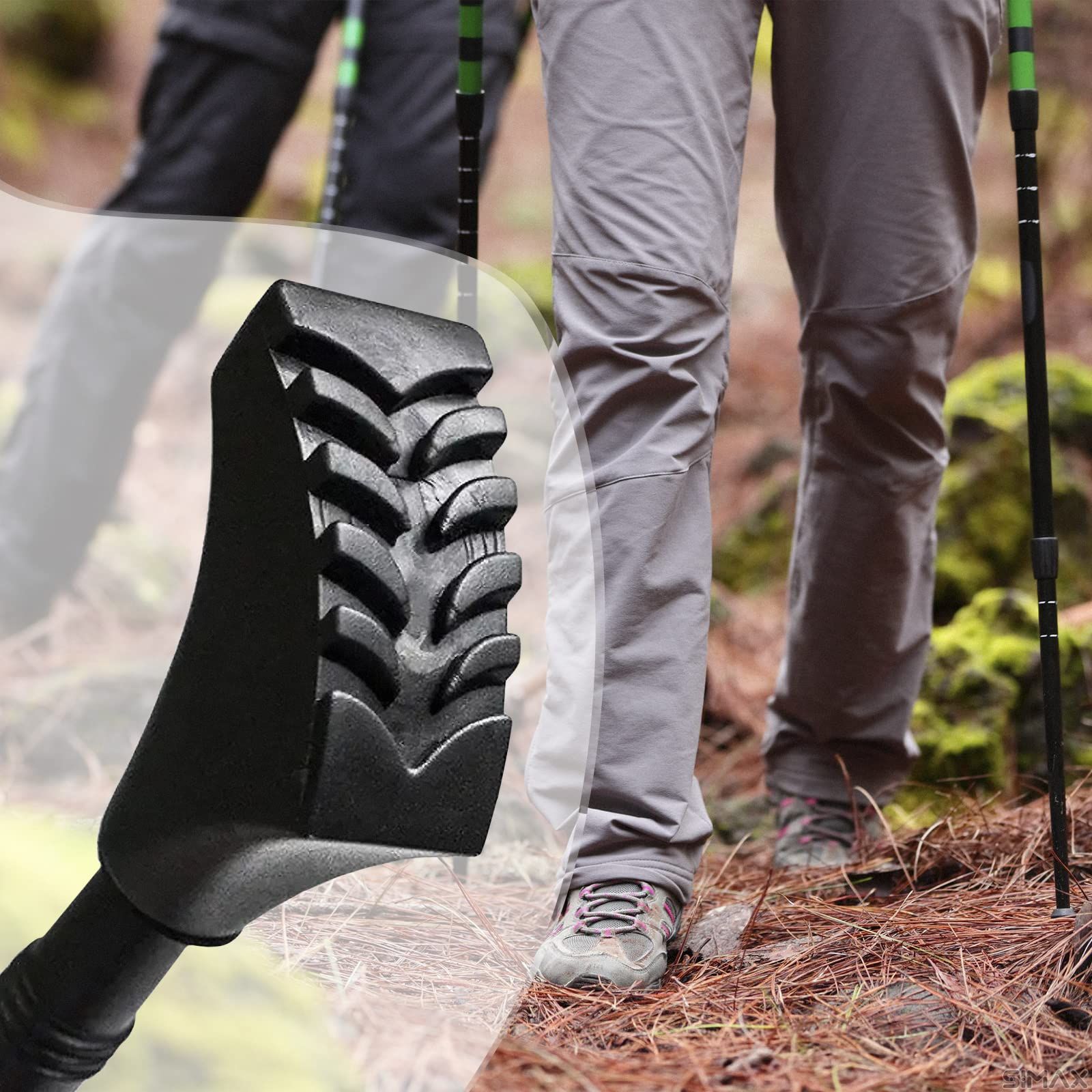 6Pcs Hiking Pole Tips Hiking Cane - Trekking Pole Tips for Walking Sticks view 4