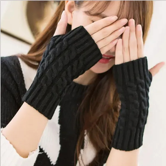 half finger gloves, men's and women's wrist protectors, exposed fingers, long view 5