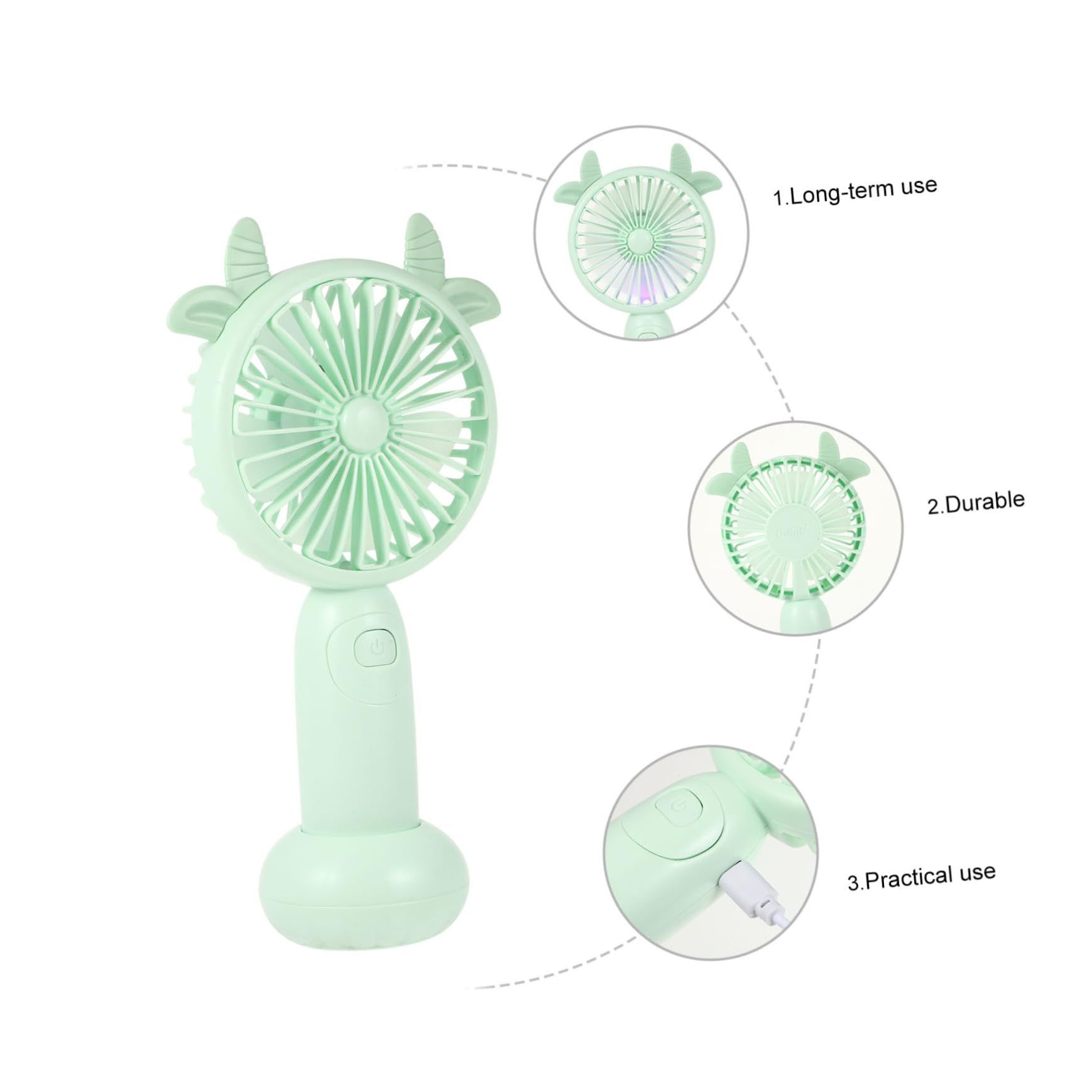Random Color Handheld Mist Fan - Small rechargeable personal cooling fan with view 4