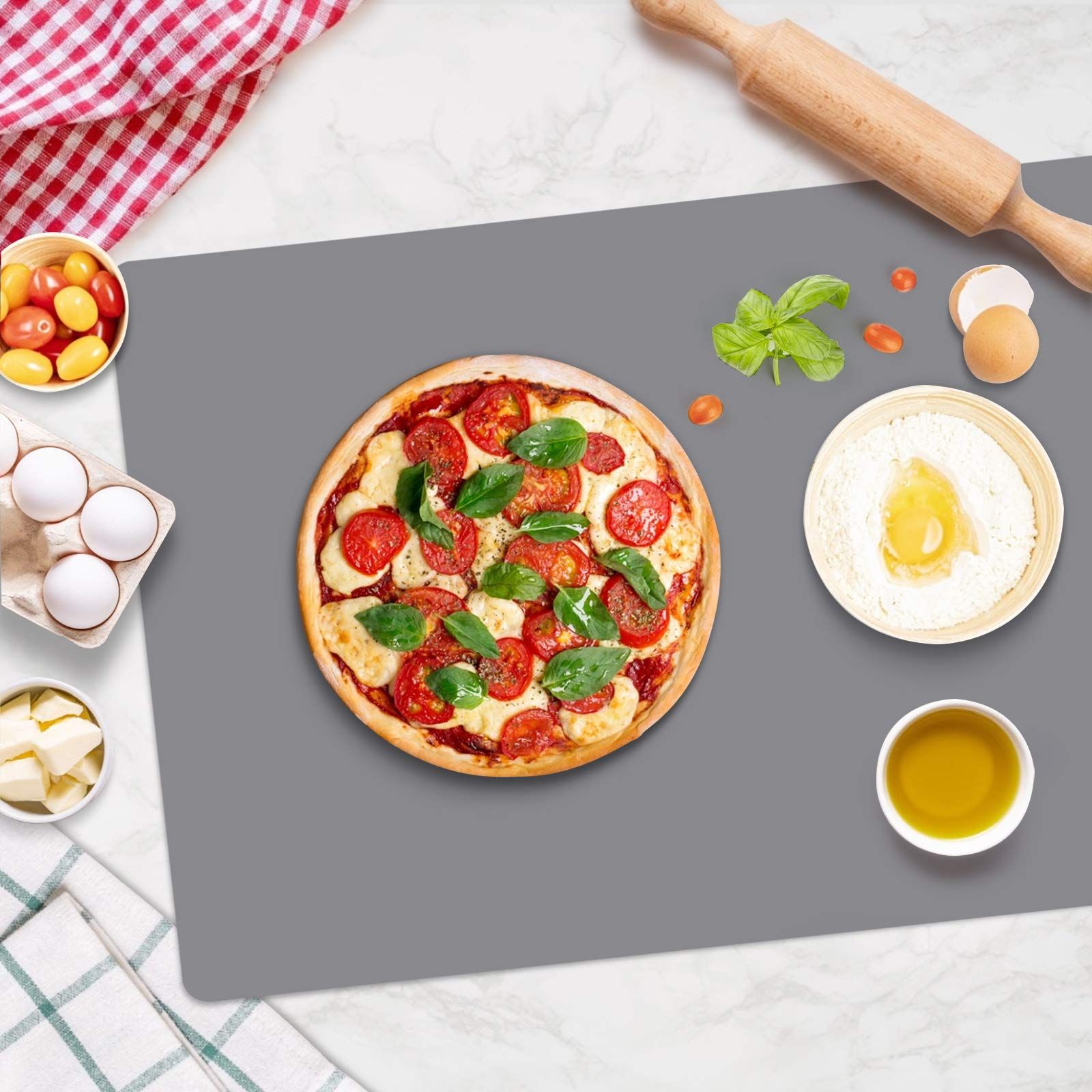 Silicone Mats for Kitchen Counter， Nonskid Heat Resistant Desk Saver Pad view 4
