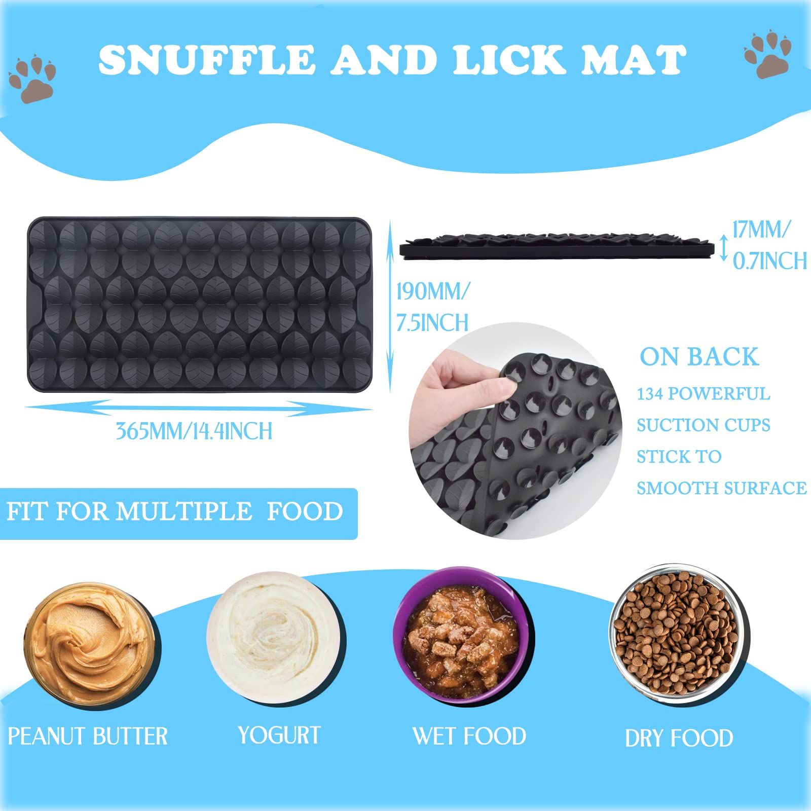 Pet sniffing, licking, and buffering pads. Pet supplies. Slow food suction view 3