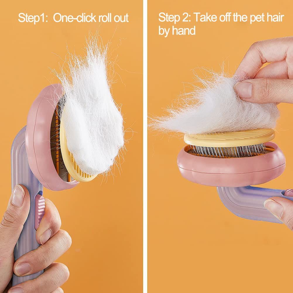Cat Brush with Release Button view 2