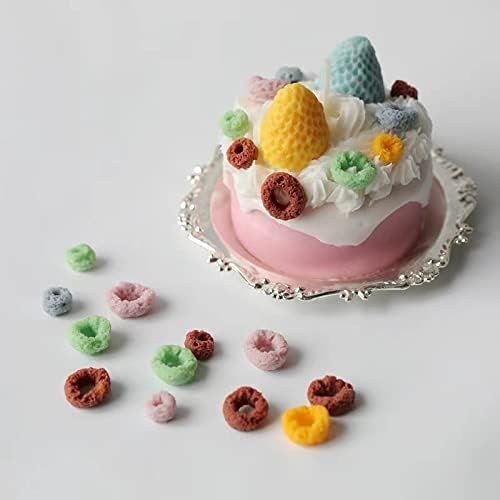 Candle Molds Silicone 2 Pack Fruit Loops Candy Molds Non-Stick (Round Star) view 2