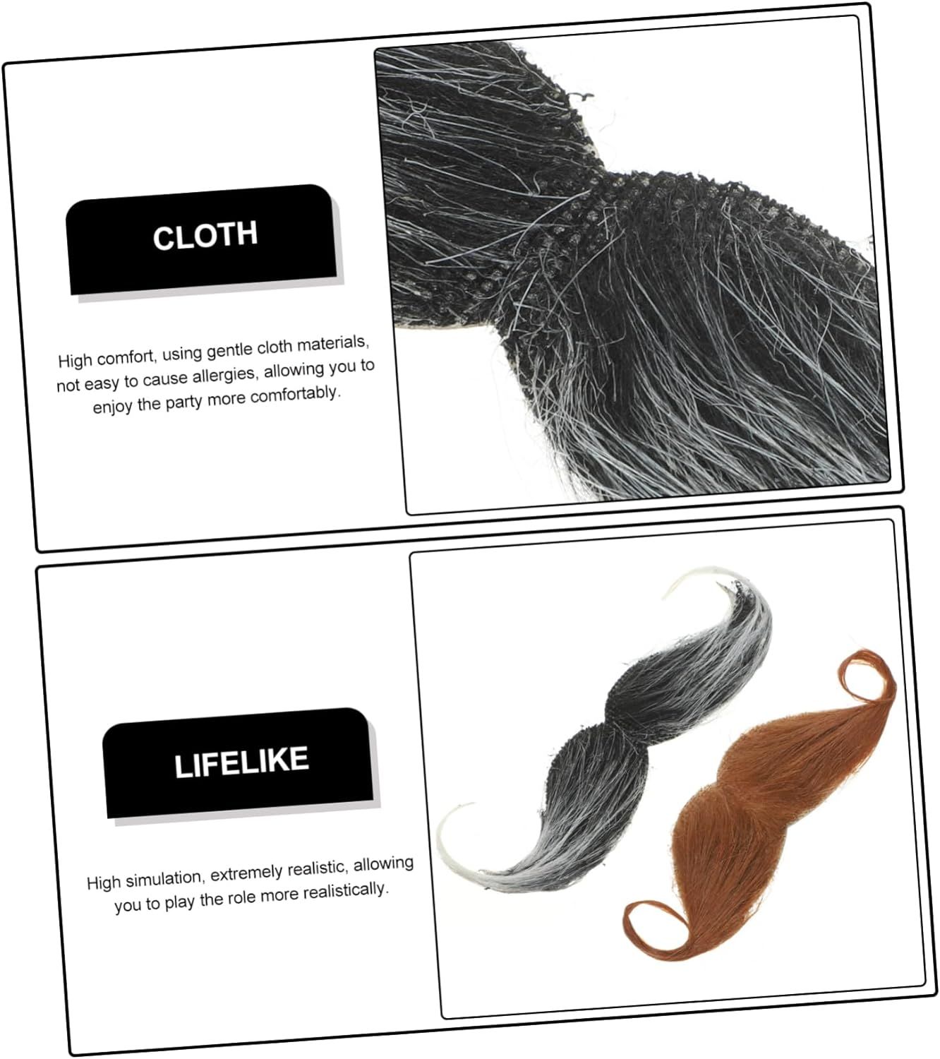 2pcs Halloween Costumes Halloween Decorations Beard Ornament Costume Beard view 4