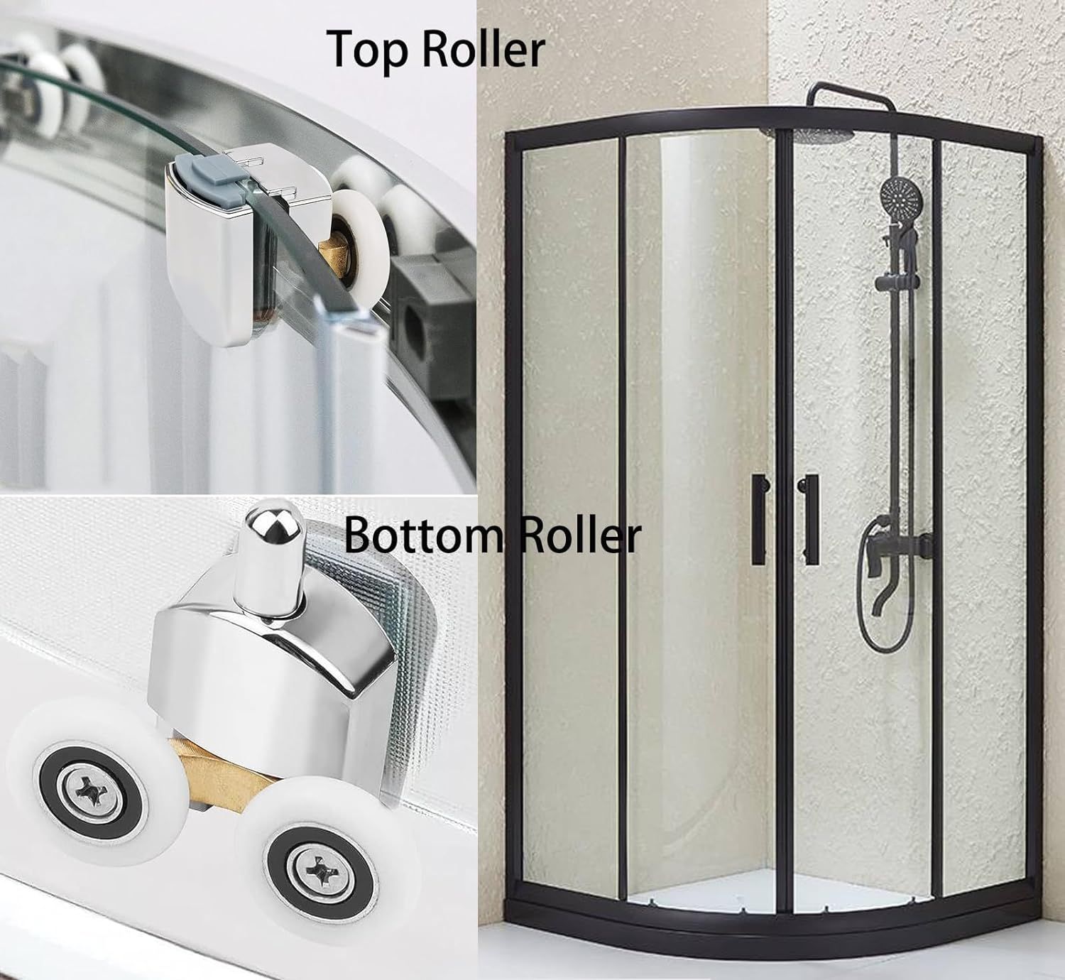 4PCS Shower Door Rollers 23mm Sliding Shower Doors Wheels