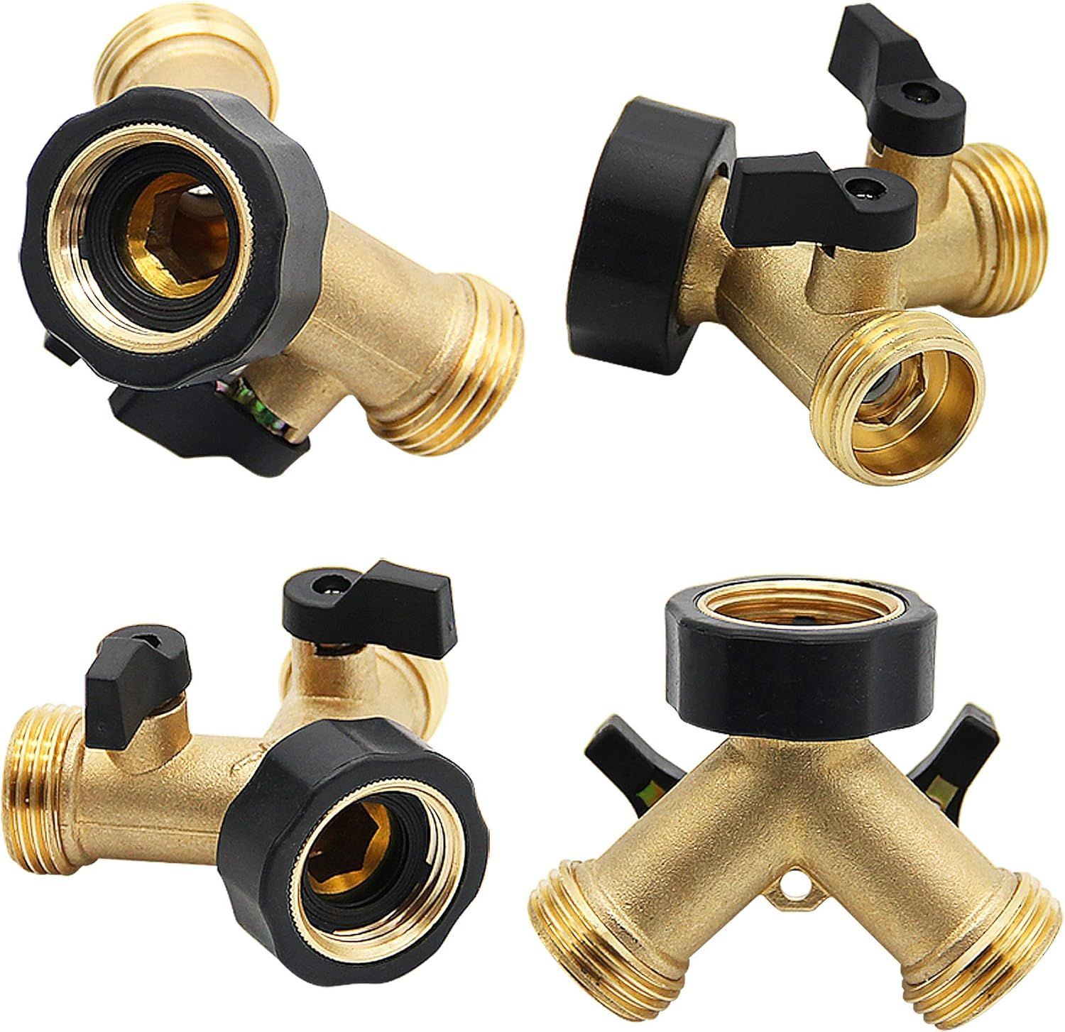 2 Way Brass Hose Splitter view 3