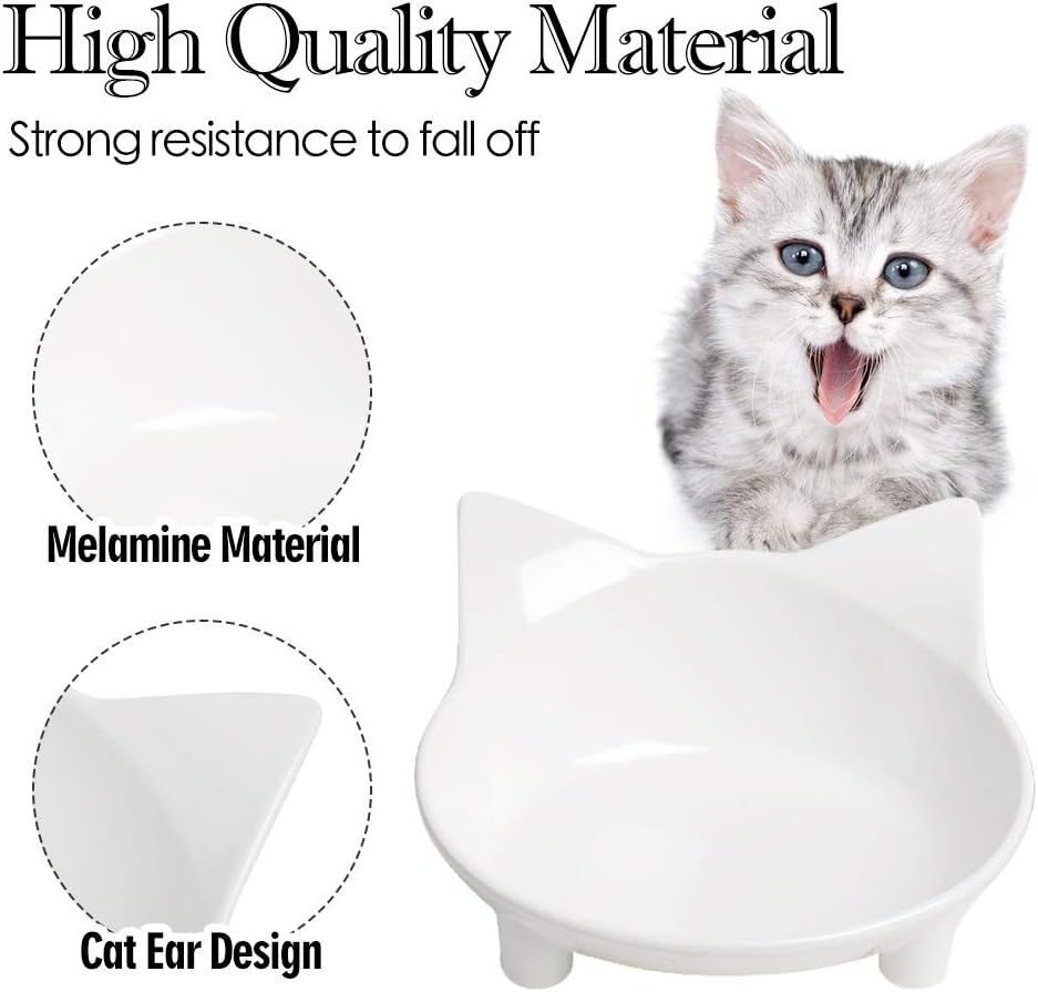 2pcs Cat Bowls Non Slip Cat Food Bowls view 2