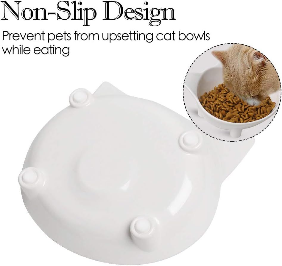 2pcs Cat Bowls Non Slip Cat Food Bowls view 4