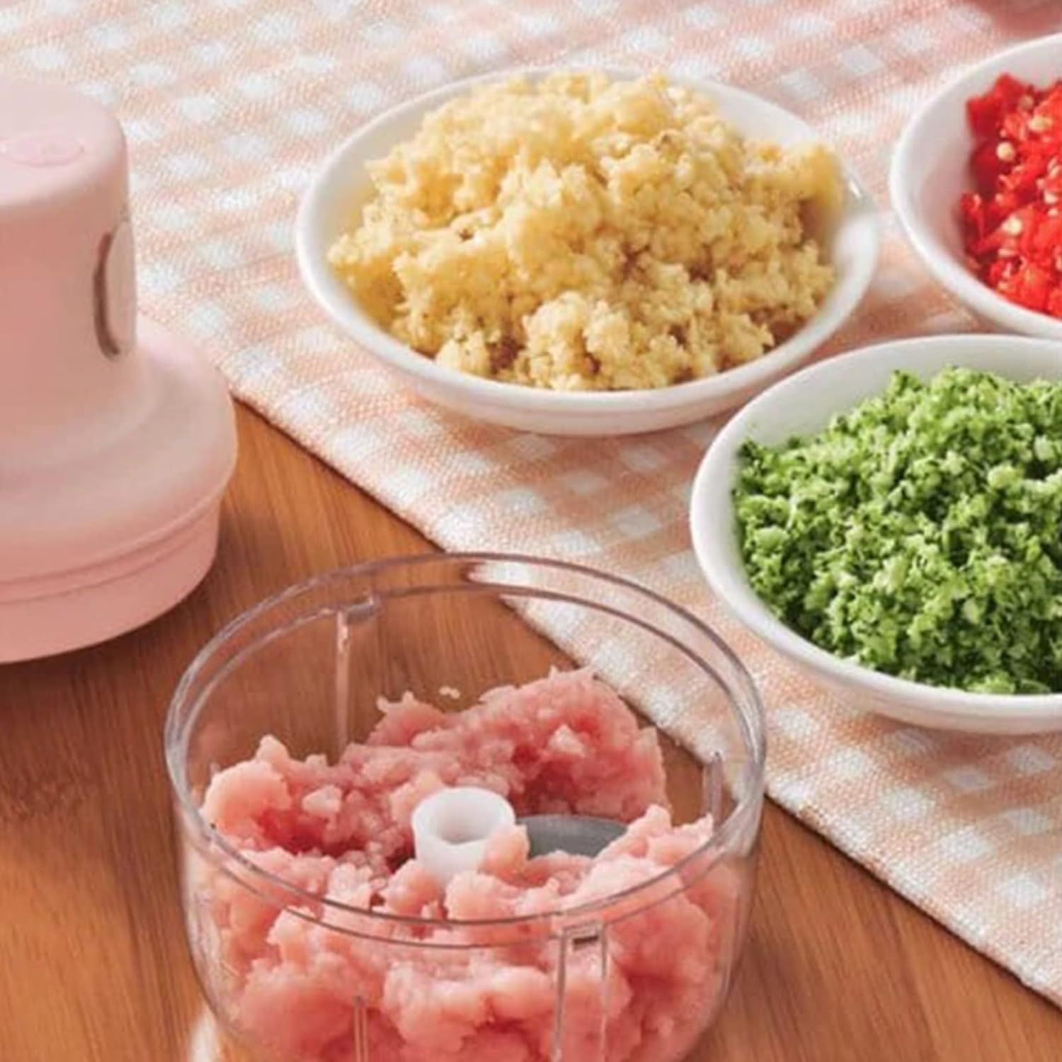 Electric Garlic Chopper, Portable Mini Food Processor, Cordless Food Crusher view 4