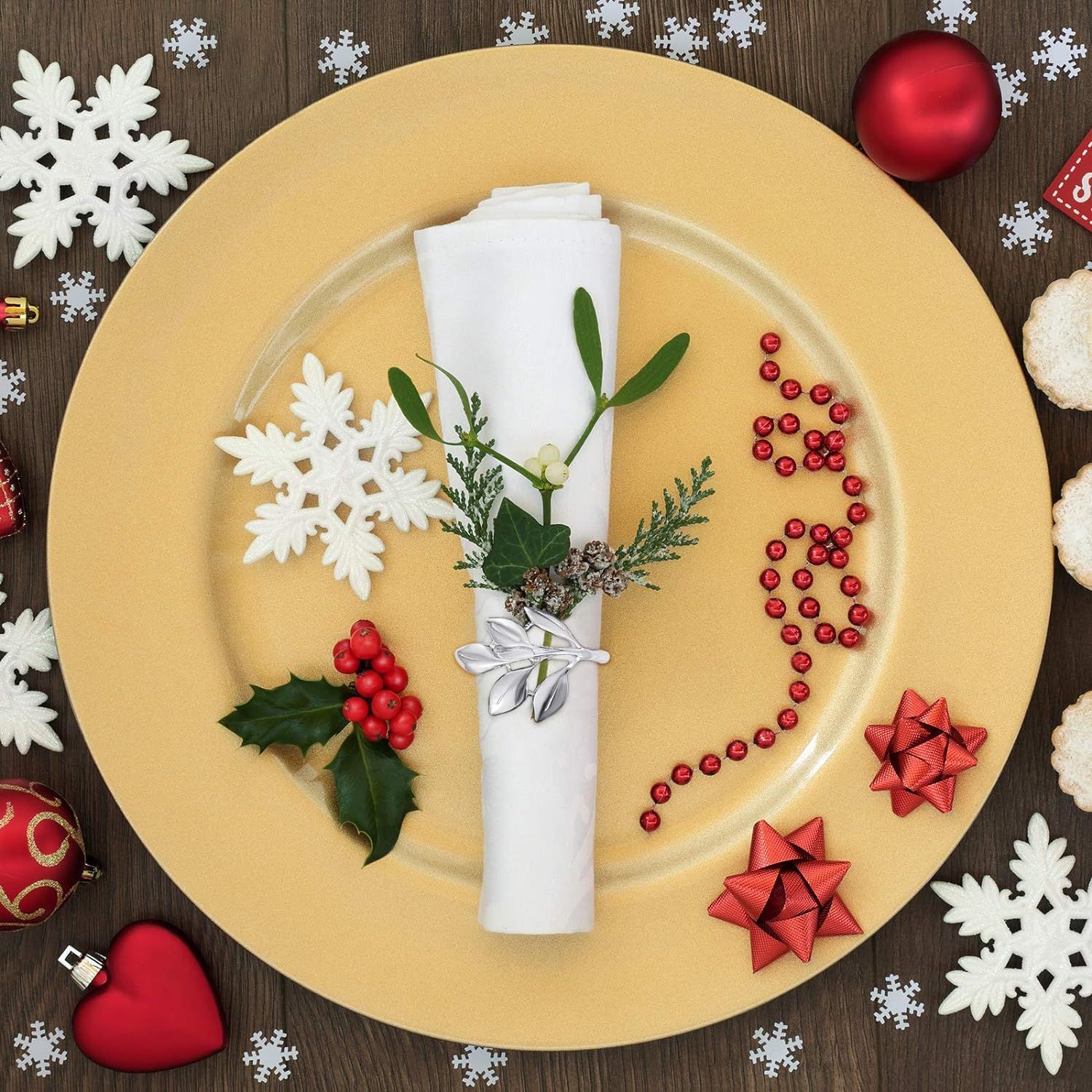 Leaf Napkin Ring Set Thanksgiving Napkin Ring Holders Bridal Vintage Napkin — image 1
