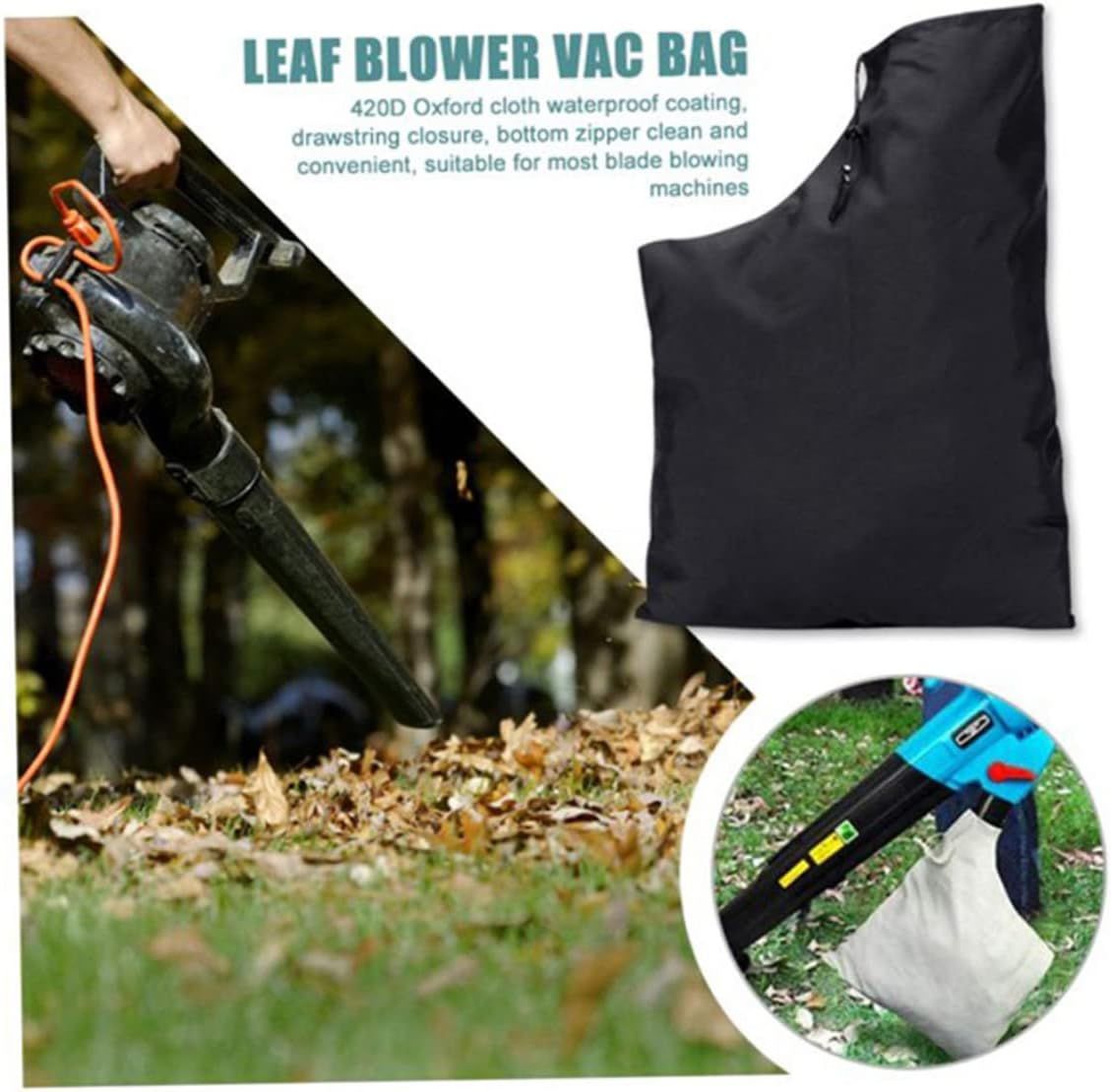 Backpack Dump Bag of Waterproof Leaf Leaves Leaf Blower and Vacuum Parts and view 2