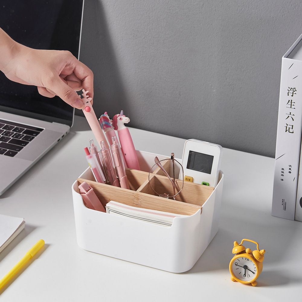 Remote Control Holder, Office Desktop Storage Box, Desk Storage Organizer for view 4