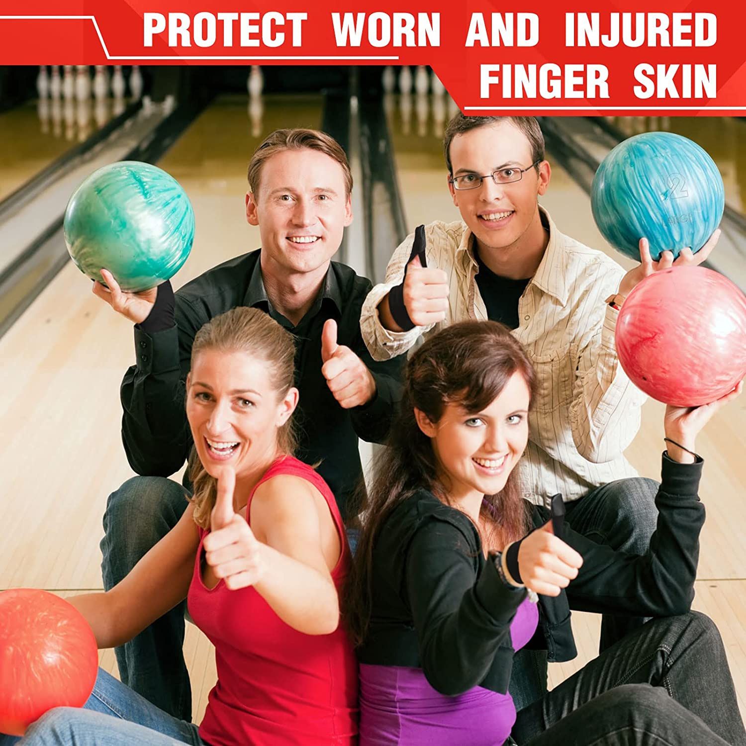 Bowling Thumb Saver Protector 2 Pcs Thumb Guard Bowling Thumb Sock Compact and view 3