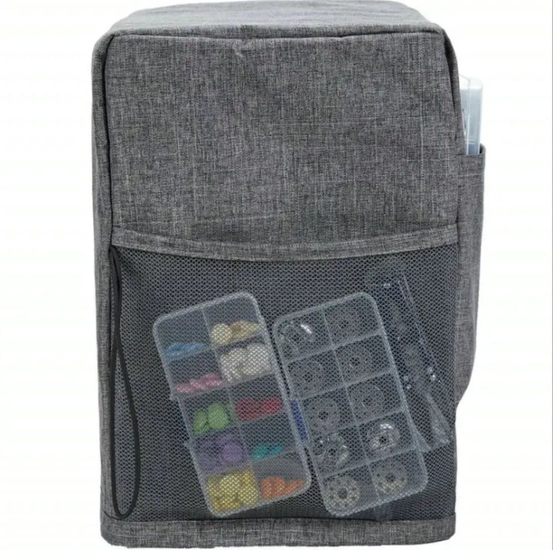 Sewing Machine Cover, Protective Cover with Essentials Storage Pockets, Sewing view 3