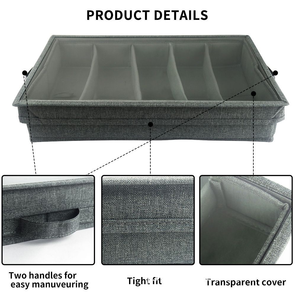 Flatware Storage Case Adjustable Compartments - Tableware Utensil Chest with