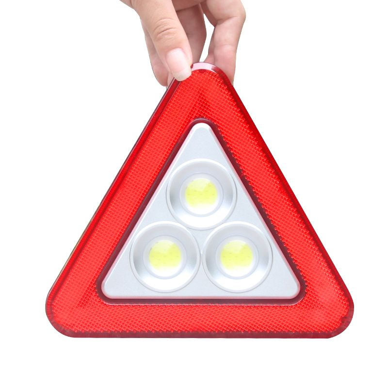 Safety Reflective Triangles Warning Sign Glare Plastic Warning Frame Roadside view 2