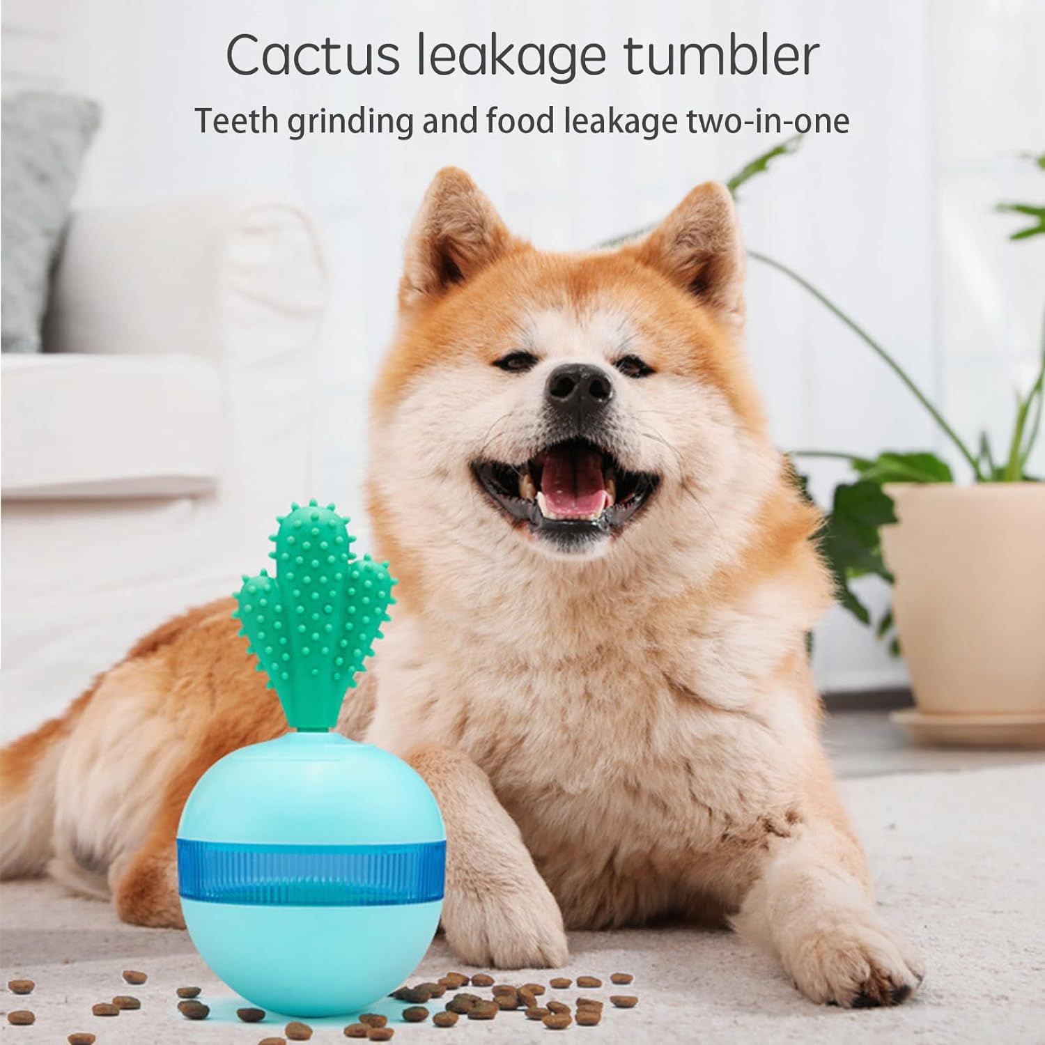 Dog Treat Dispenser Toy,Interactive Dog Ball,Teeth Grinding and view 4