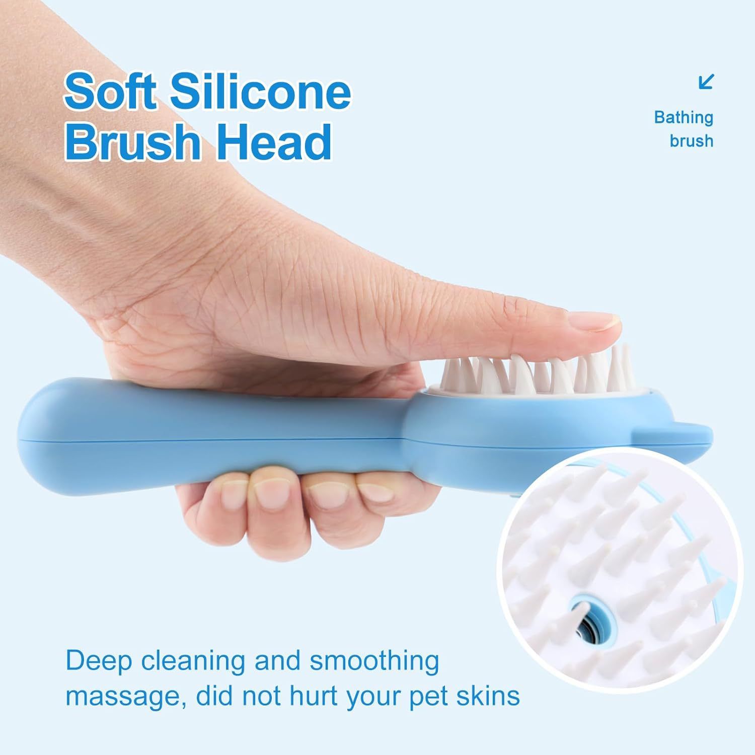 Steam Brush for Cats, Cute Cat Grooming Comb with Steam, Self Cleaning Misting view 3