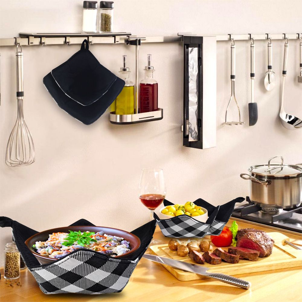 1 Set Microwave Safe Hot Bowl Holder Protect Hand Heat Resistant Bowl Holders view 3