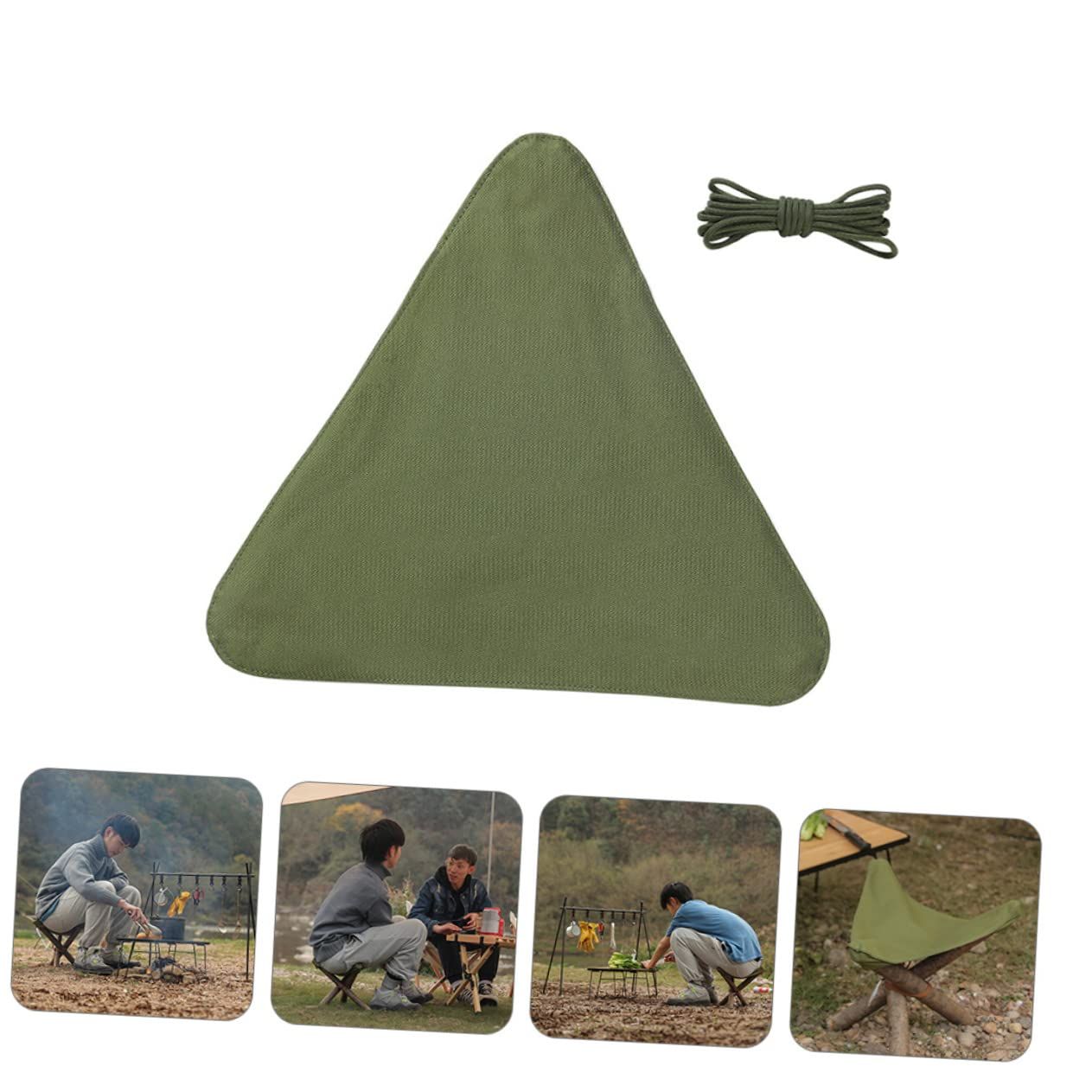 Fishing Stool Portable Stool Tripod Stool Rope Folding Outdoor Chair Foldable view 4