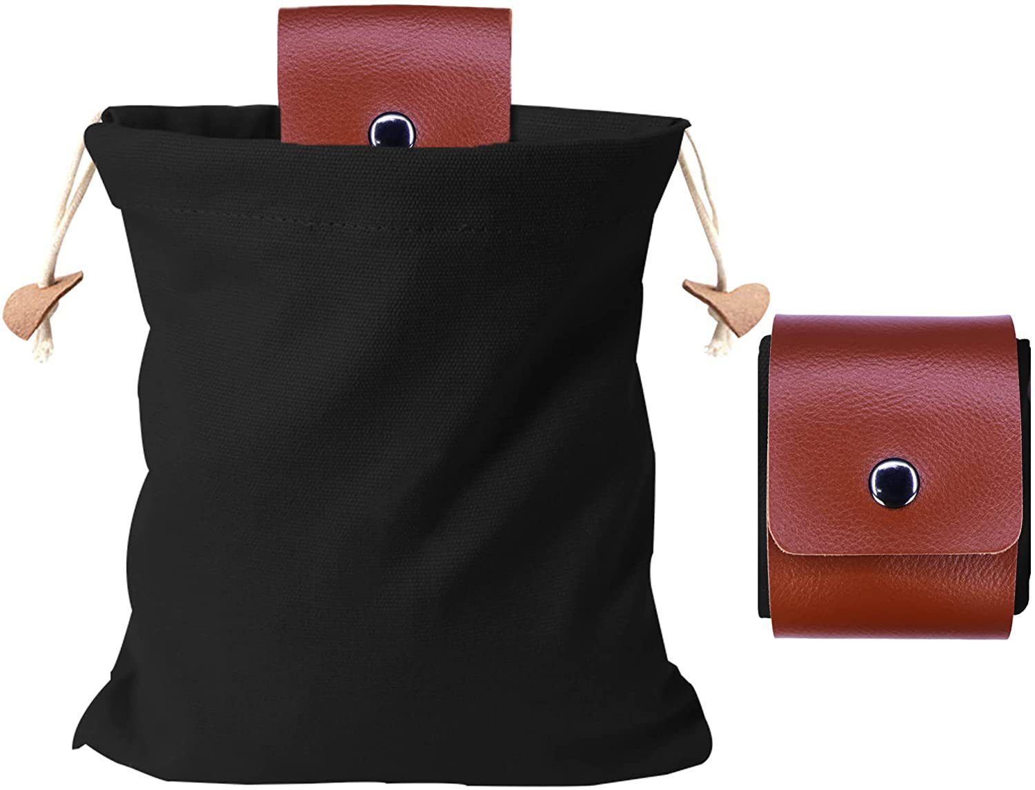 2Pieces Foraging Bag Men Drawstring Pouch Practical Collapsable Foraging Pouch