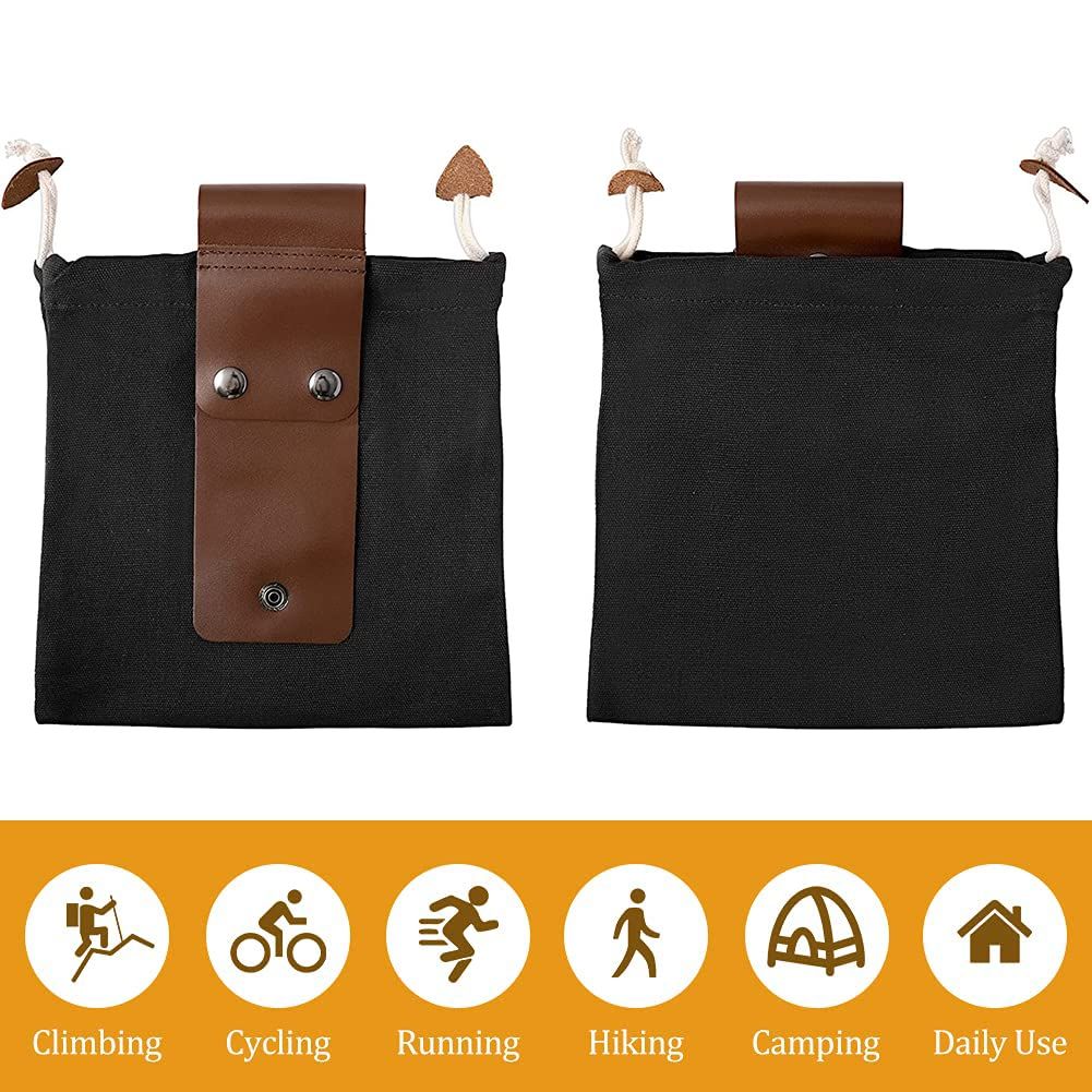 2Pieces Foraging Bag Men Drawstring Pouch Practical Collapsable Foraging Pouch view 3