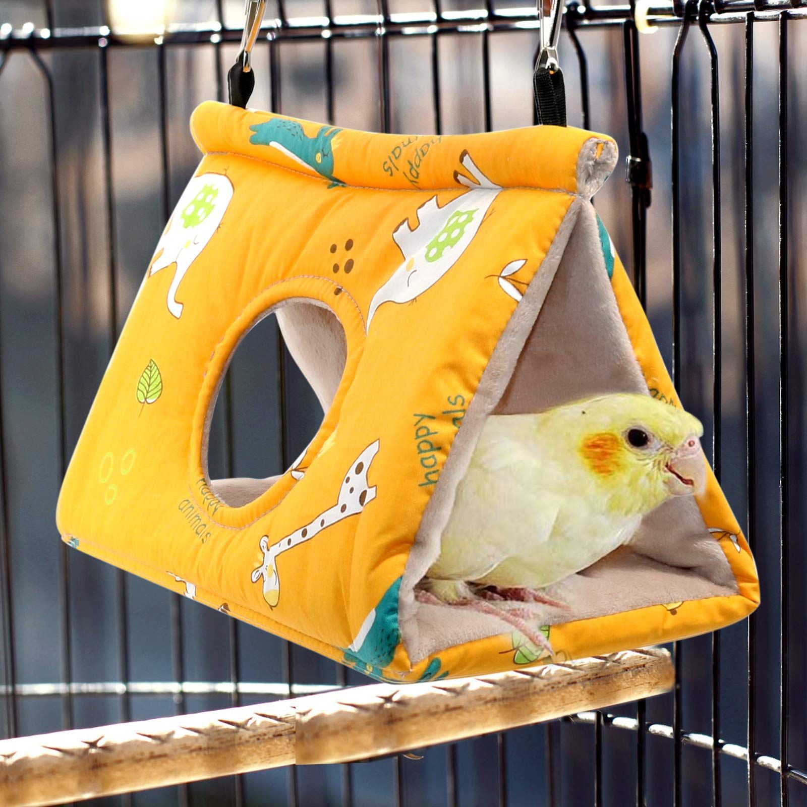 Winter Warm Bird Nest House - Hanging Hammock Velvet Shed Hut Cage Plush view 2