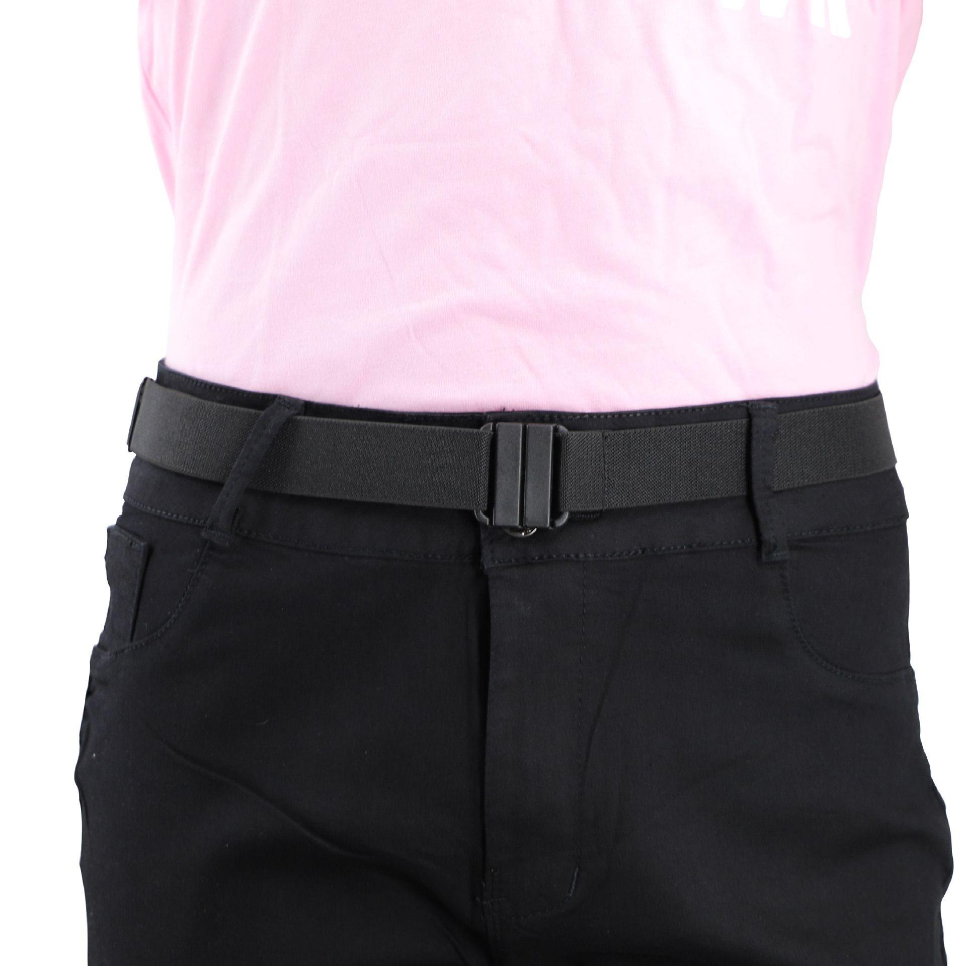 No Show Invisible Belt for Women/Men Elastic Web Strap Waist Stretch Belt with view 4