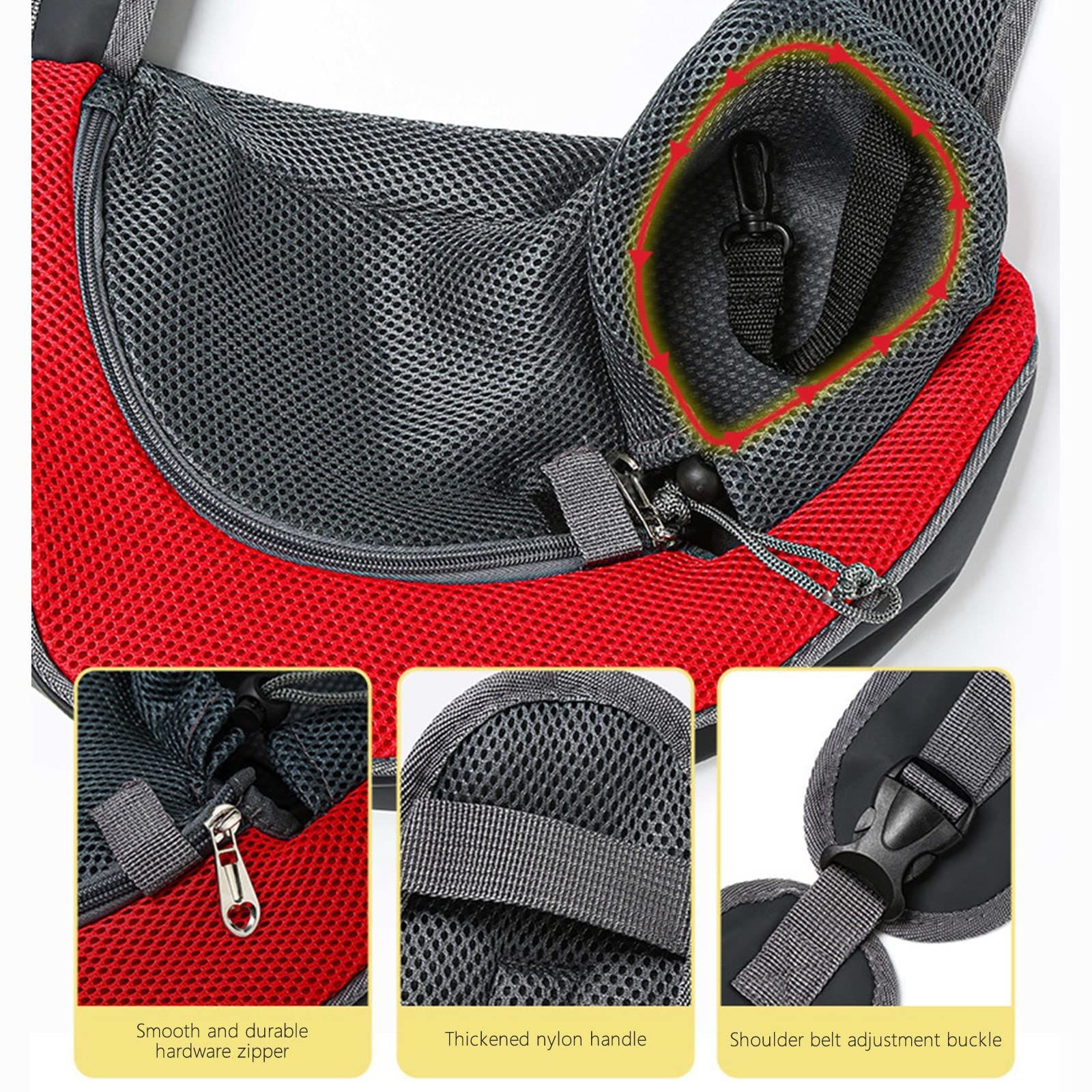 Pet Dog Sling Carrier Breathable Mesh Travel Safe Sling Bag Carrier for Dogs view 3