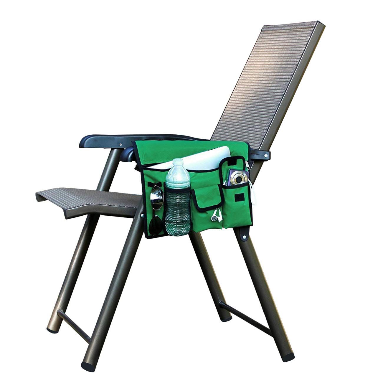 Heavy Duty Oxford Chair Armrest Organizer Waterproof Beach Chair Hanging view 3