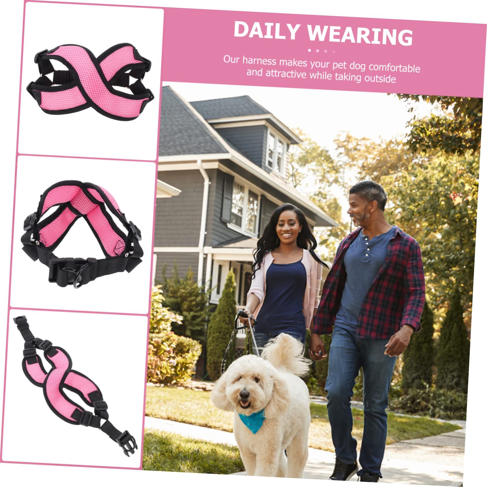 Pet Dog Traction Puppy Strap Pet Strap Walking Dog No-Pull Dog Vest Nylon Dog view 3