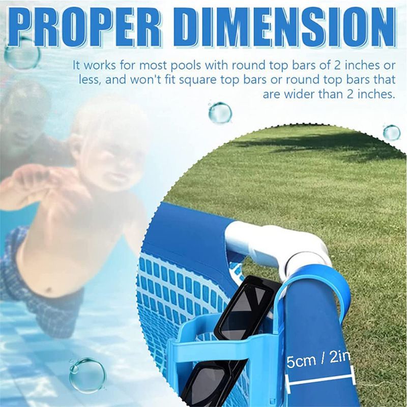 2 Pack Pool Cup - Above Ground Pool Accessories - Floating Drink Holder for view 3