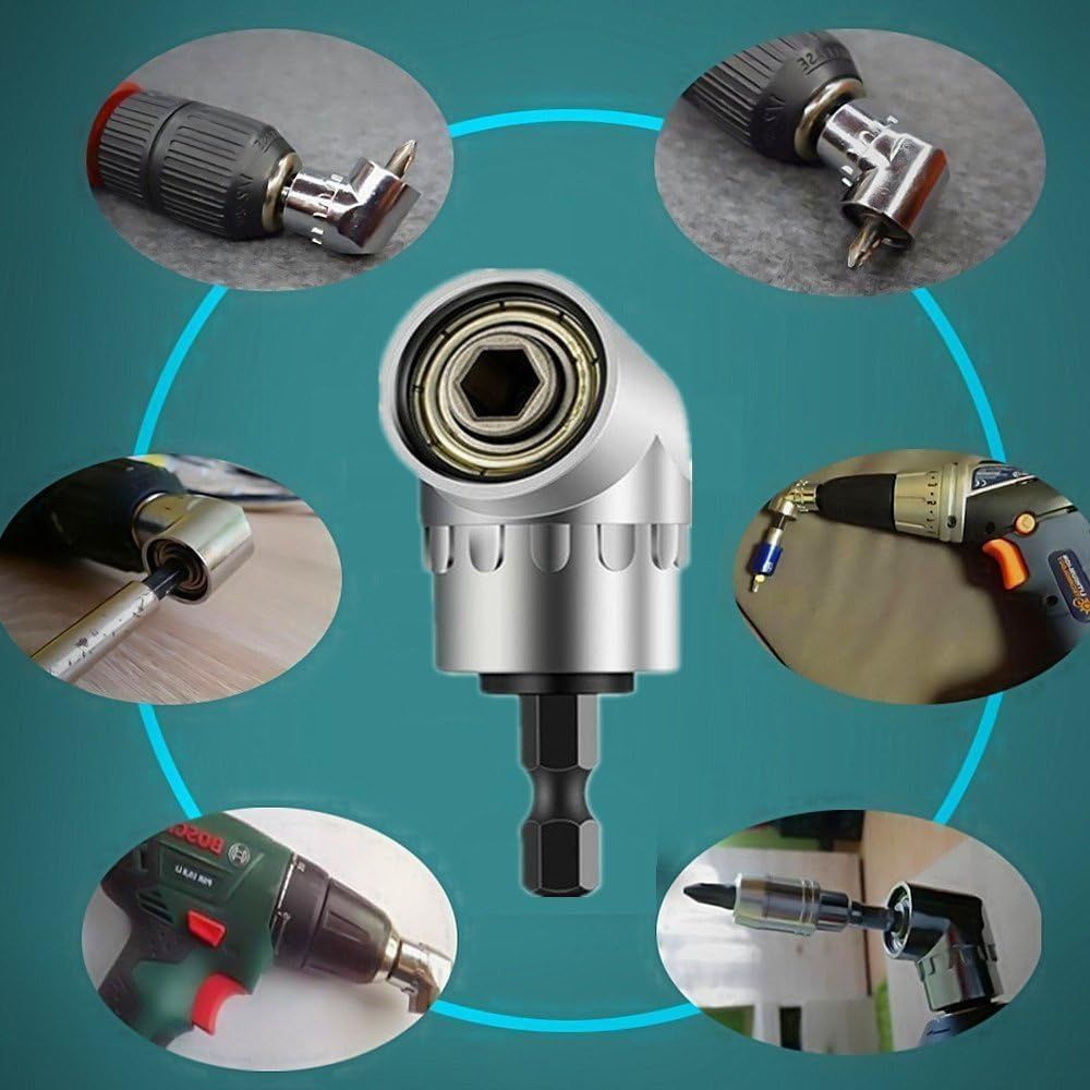 Hex Bit 105 Degree Angle Screwdriver Socket Holder Adapter Adjustable Bits view 4