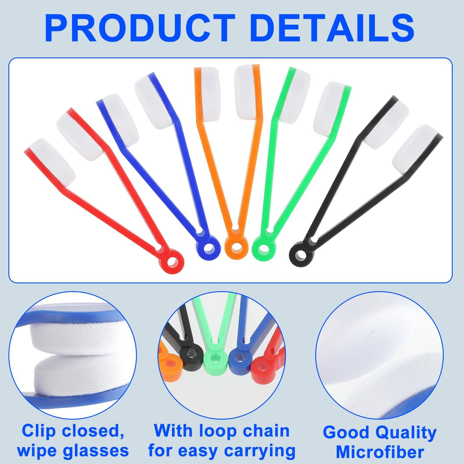 5 Pcs Mini Sun Glasses Eyeglass Microfiber Spectacles Cleaner Soft Brush view 2