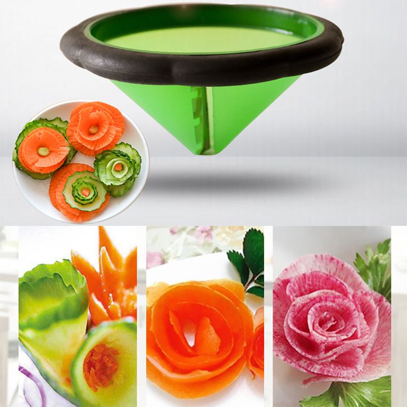 2 in 1 Spiral Funnel Flower Roller - Carrot Grater and Flower Rollers view 2