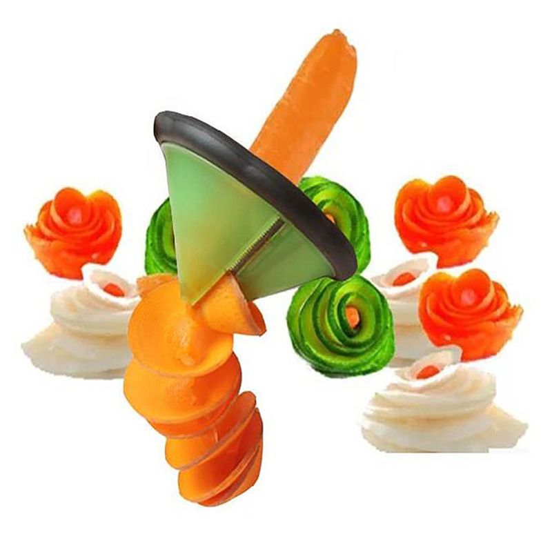 2 in 1 Spiral Funnel Flower Roller - Carrot Grater and Flower Rollers view 3