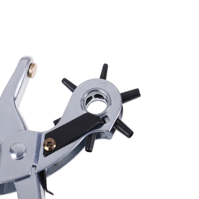 Leather Hole Punch Tool Set Heavy Duty Revolving Leather Belt Hand Hole view 2