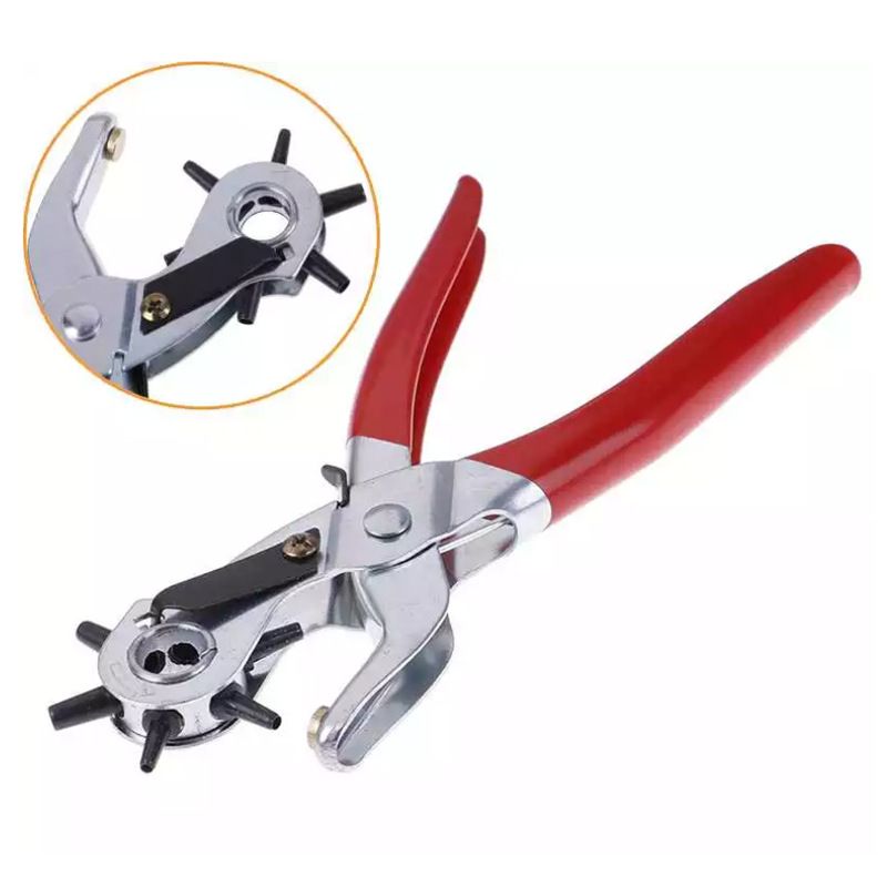 Leather Hole Punch Tool Set Heavy Duty Revolving Leather Belt Hand Hole view 4
