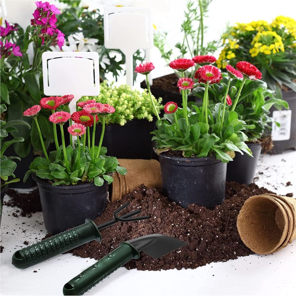 Garden Tools Set, 4 Piece A3 Steel Mini Shovel Set for Digging, Transplanting view 4